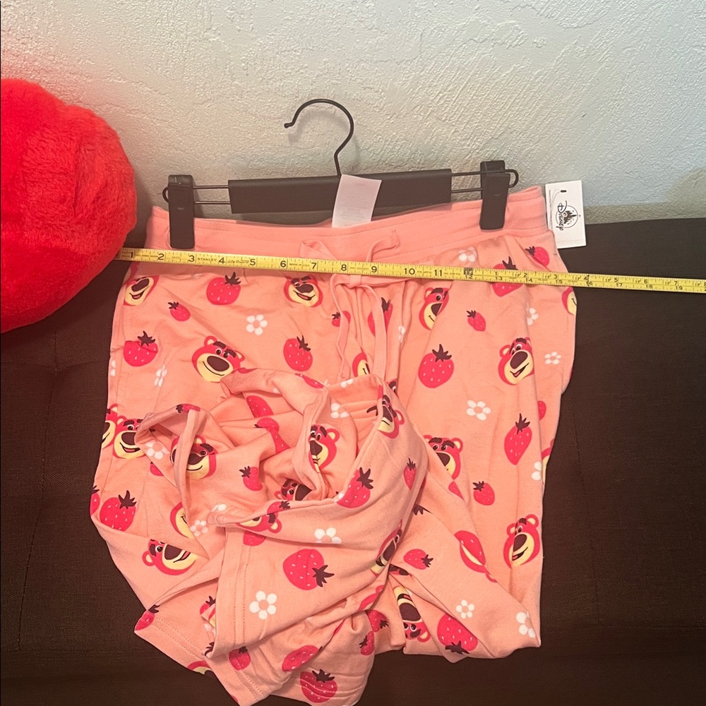 #1434** Pink Bear Print Soft Material Pants - Picture 7 of 7